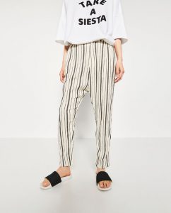 zara striped pants